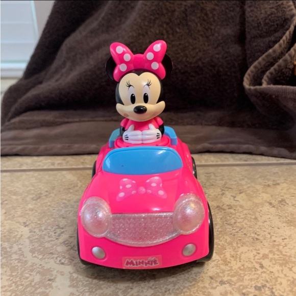 Disney Minnie Mouse Push and Go Pink Car with Light and Sounds - Picture 3 of 8